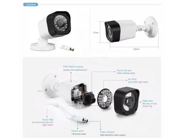 4 kamerovy set ahd wn4-50a 2mpx 1080p, h.265, cz menu