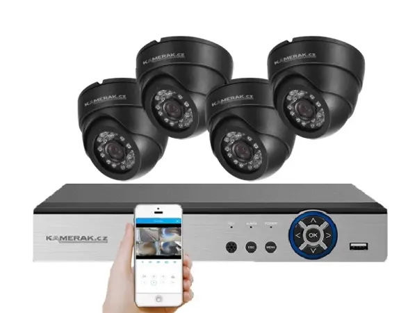 4 kamerovy ahd set he4-52a 2mpx 1080p, h.265, cz menu