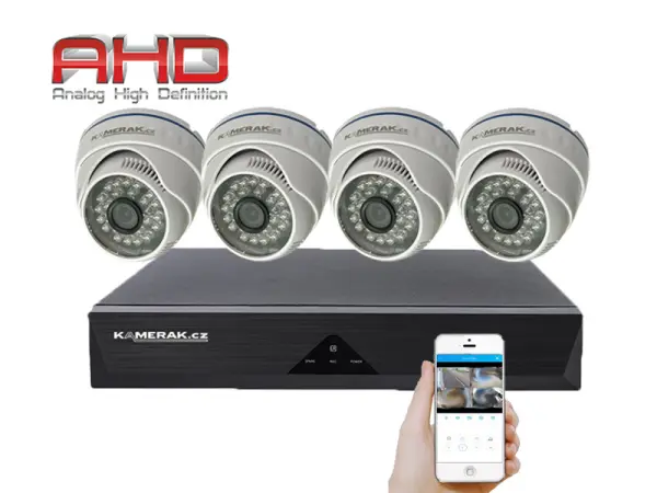 4 kamerov� AHD set WN4-51E 5Mpx 1920p, H.265, CZ menu