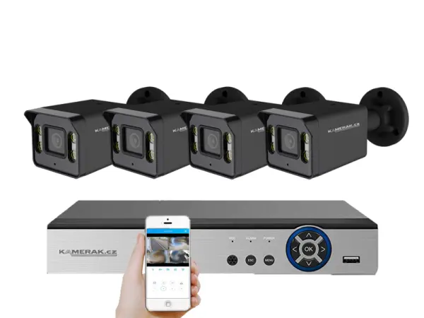 4 kamerovy ahd set he4-57e 5mpx 1920p, h.265, cz menu