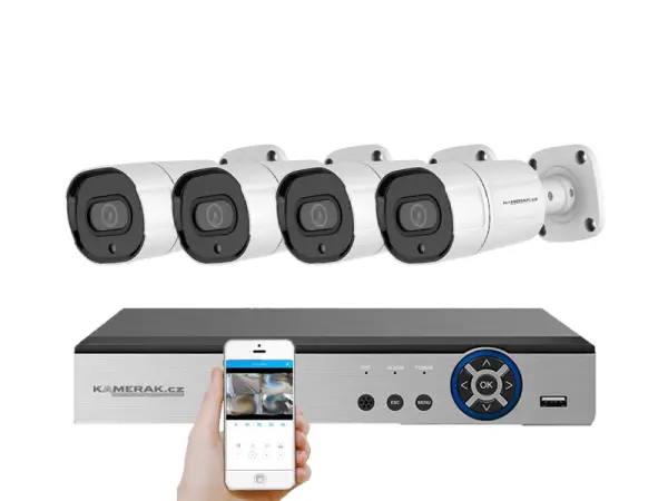 4 kamerov� AHD set HE4-63E 5Mpx 1920p, H.265, CZ menu