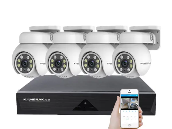 4 kamerový AHD set PTZ4-80E 5Mpx 1920p, H.265, CZ menu