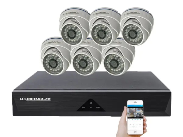 6 kamerovy ahd set wn6-51e 5mpx 1920p, h.265, cz menu