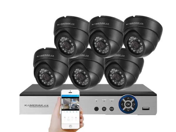 6 kamerov� AHD set HE6-64E 5Mpx 1920p, H.265, CZ menu