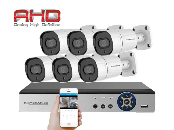 6 kamerovy ahd set he6-63e 5mpx 1920p, h.265, cz menu