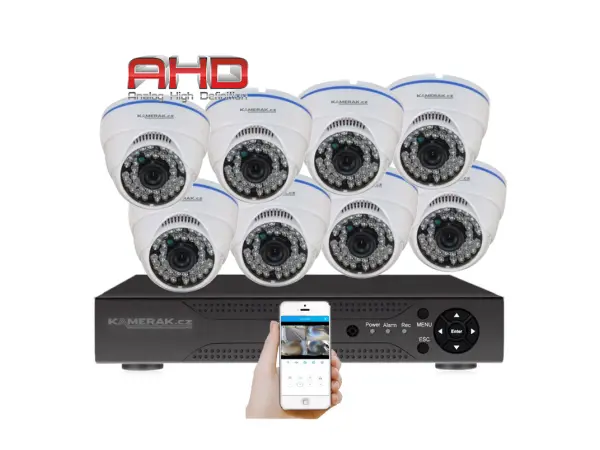 8 kamerovy set ahd wn8-51a 2mpx-1080p, cz menu