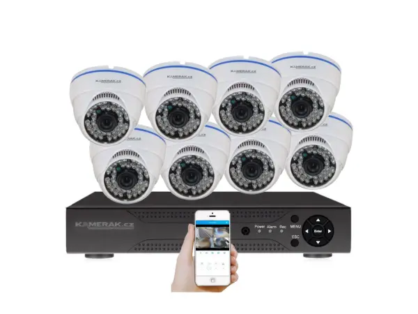 8 kamerovy set ahd wn8-51a 2mpx-1080p, cz menu