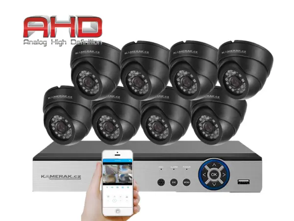 8 kamerov� AHD set HE8-64E 5Mpx 1920p, H.265, CZ menu