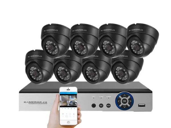 8 kamerov� AHD set HE8-64E 5Mpx 1920p, H.265, CZ menu