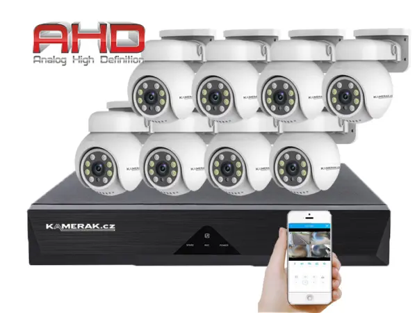 8 kamerov� set  AHD WN8-80E PTZ 5Mpx, CZ menu