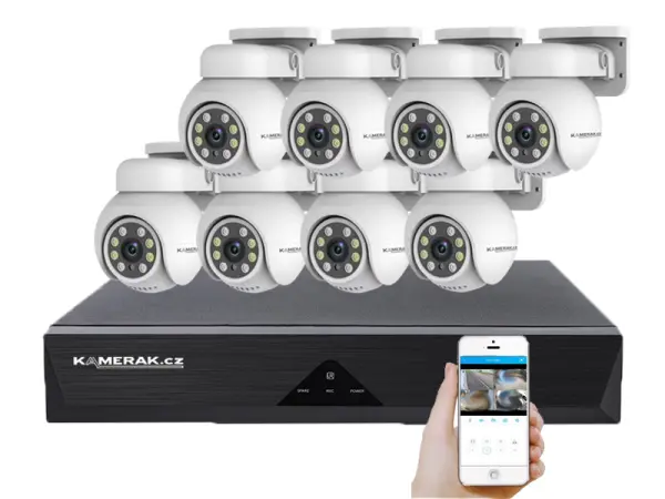 8 kamerov� set  AHD WN8-80E PTZ 5Mpx, CZ menu