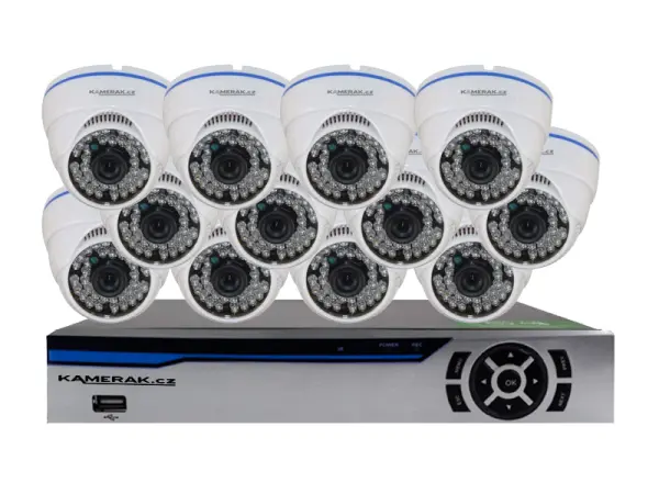 12 kamerovy ahd set he12-51a 2mpx 1080p, h.265, cz menu
