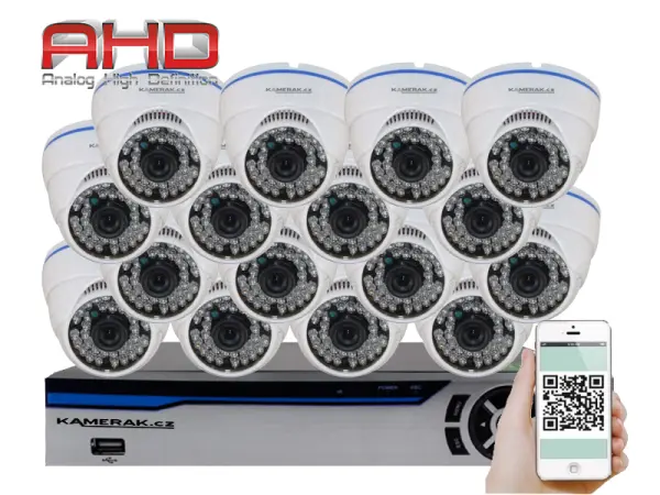 16 kamerovy ahd set he16-51a 2mpx 1080p, h.265, cz menu