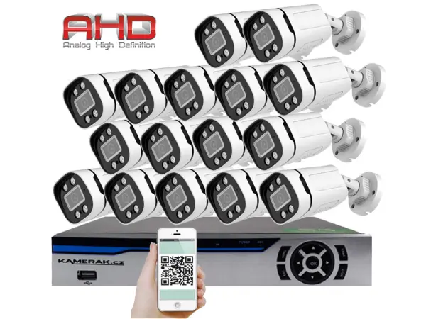 16 kamerovy ahd set he16-59e 5mpx 1920p, h.265, cz menu