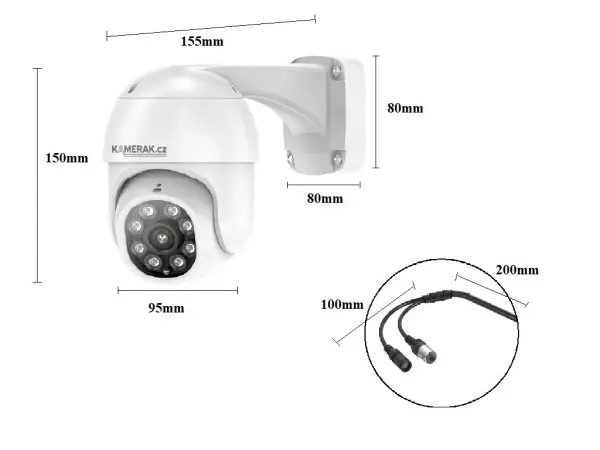 ahd otocna ptz kamera 2mpx 1080p ahd ptz-122a bila