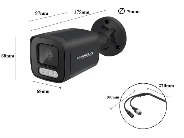 ahd kamera 5mpx 1920p ahd-56e bullet cerna