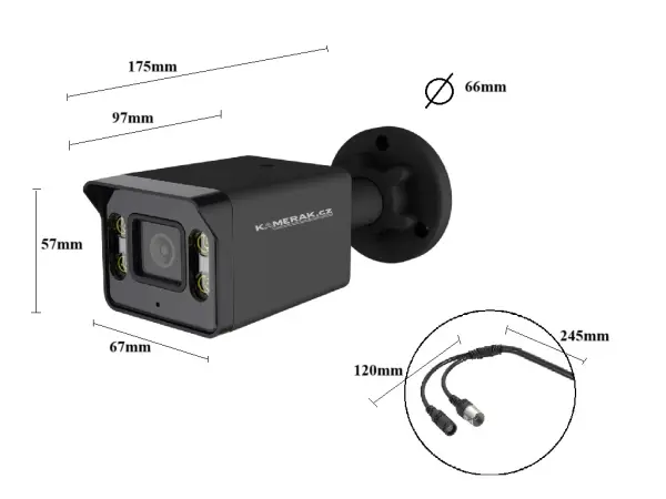 ahd kamera 5mpx 1920p ahd-57e bullet cerna