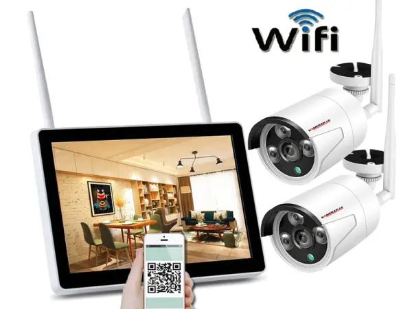 bezdratovy 2 kamerovy set wifi ip pro wip2-152b 11,6"lcd, 3mpx, cz menu