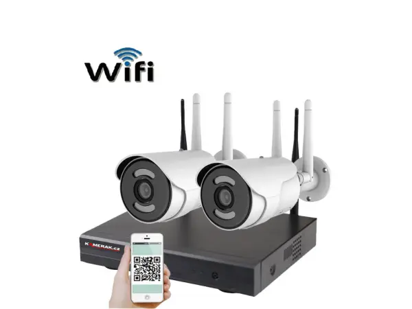 bezdratovy 2 kamerovy set wifi ip pro wip2-106b 3mpx, cz menu