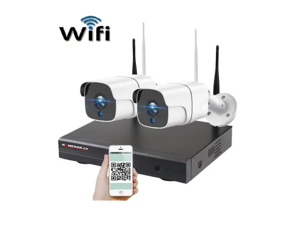 bezdratovy 2 kamerovy set wifi ip pro wip2-107b 3mpx, cz menu