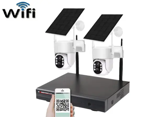 bezdratovy solarni ptz 2 kamerovy system wifi ip pro wip2-211b 4mpx, cz menu