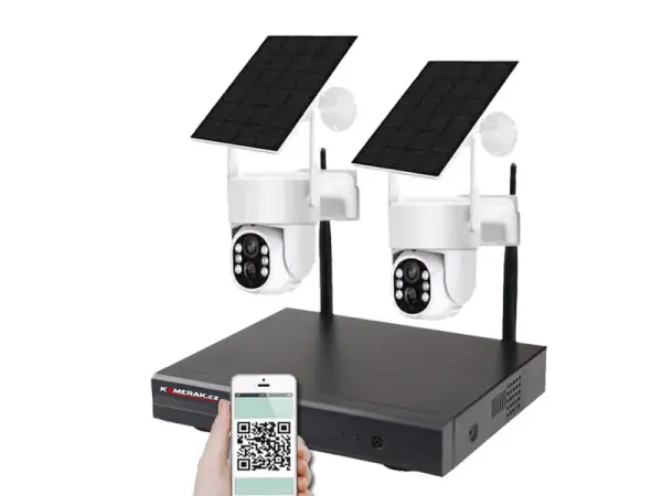 bezdratovy solarni ptz 2 kamerovy system wifi ip pro wip2-211b 4mpx, cz menu