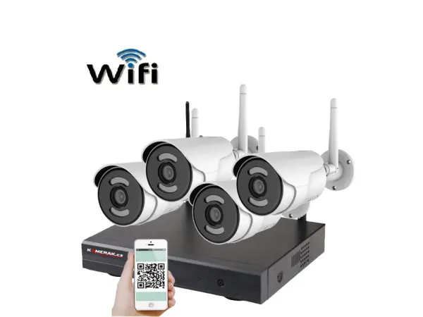 bezdratovy 4 kamerovy set wifi ip pro wip4-106b 3mpx, cz menu