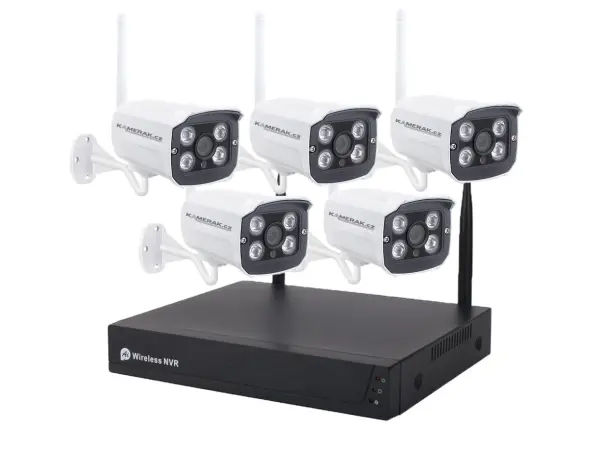 wifi bezdratovy 5ti kamerovy set wtu5-034b, 3mpx 3mpx