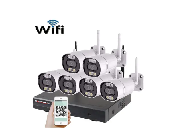 bezdratovy 6 kamerovy set wifi ip pro wip6-105b 3mpx, cz menu
