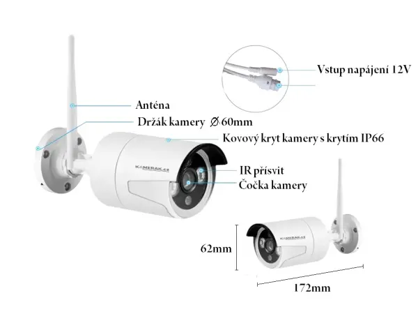 bezdratovy 8 kamerovy set wifi ip pro wip8-103b-black 3mpx, cz menu