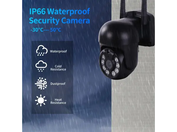 wifi kamera ip pro ptz wip-09b, black, 3mpx pro set + adapter