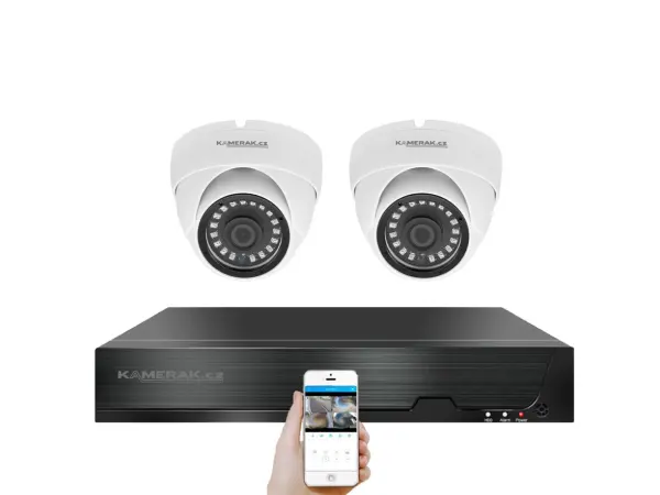 poe ip 2 kamerovy set xm-202b 4mpx, cz menu