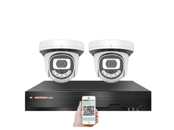 PoE IP 2 kamerov� set XM-212B 4Mpx, CZ menu