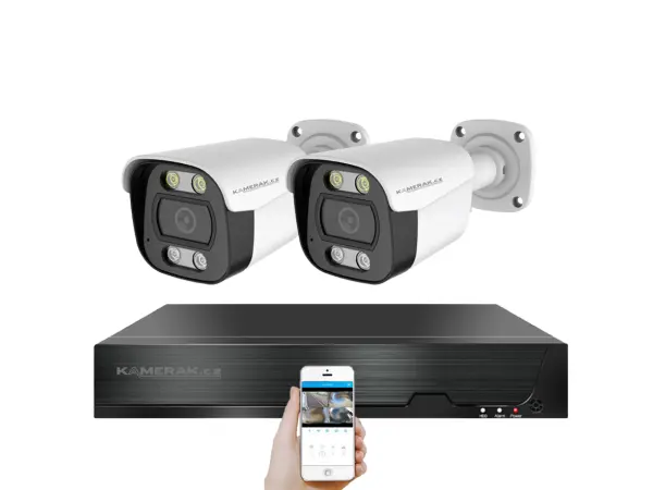 poe ip 2 kamerovy set xm-214b 4mpx, cz menu