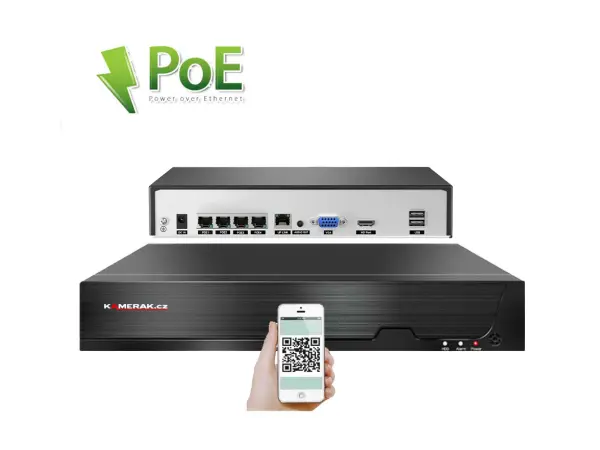 4k poe ip 2 kamerovy set xm-211d 8mpx, h.265, cz menu