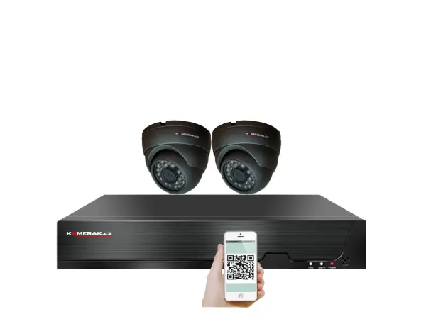 4K PoE IP 2 kamerov� set XM-211D 8MPx, H.265, CZ menu