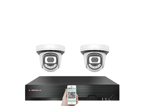 4k poe ip 2 kamerovy set xm-212d 8mpx, cz menu