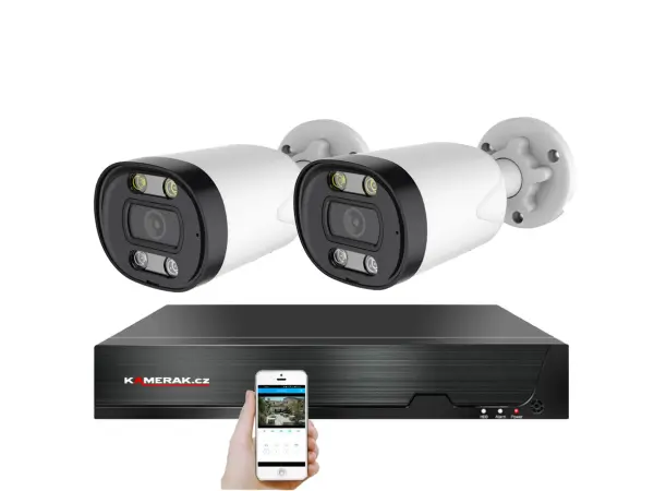 4K PoE IP 2 kamerov� set XM-213D 8MPx, CZ menu