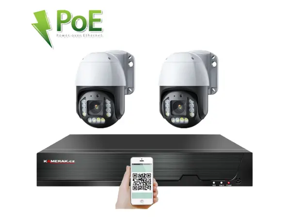 4K PoE IP 2 kamerov� set XM-PTZ-221D 5x zoom, 8Mpx, CZ menu