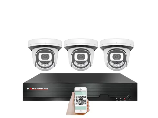 poe ip 3 kamerovy set xm-312b 4mpx, cz menu