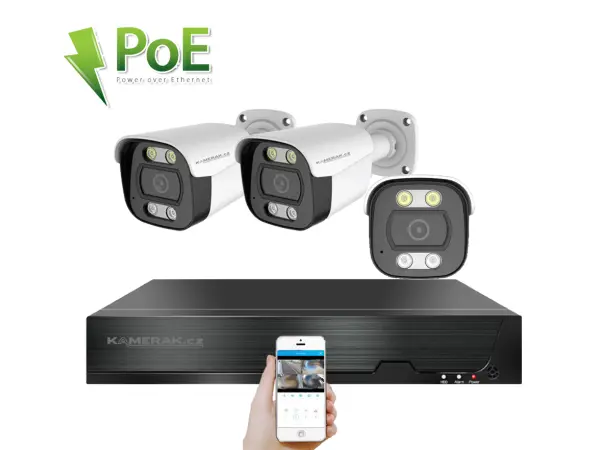 poe ip 3 kamerovy set xm-314b 4mpx, cz menu
