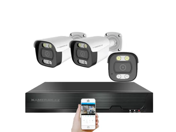 poe ip 3 kamerovy set xm-314b 4mpx, cz menu