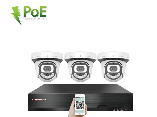 poe ip 3 kamerovy set xm-312a 3mpx, cz menu