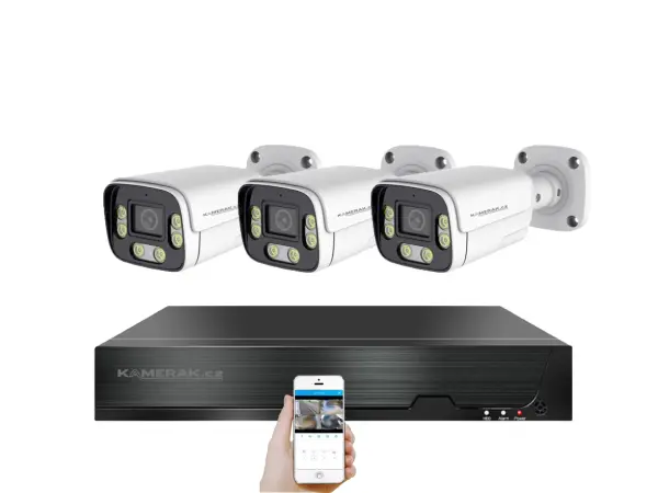 4K PoE IP 3 kamerov� set XM-306D 8MPx, CZ menu