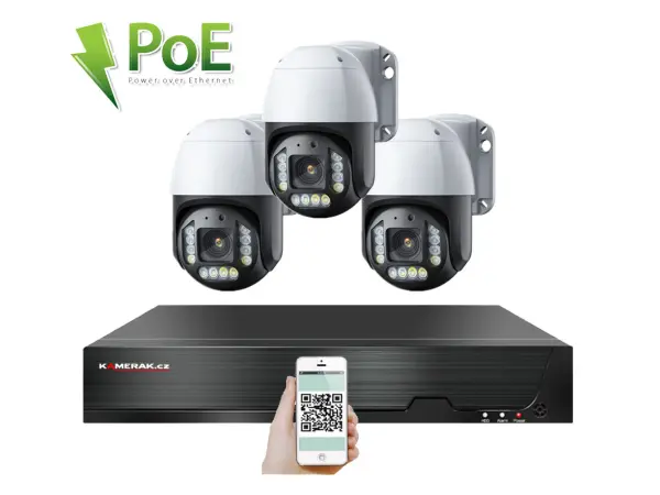 4K PoE IP 3 kamerov� set XM-PTZ-321D 5x zoom, 8Mpx, CZ menu