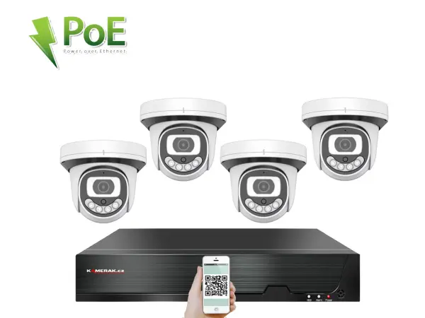 PoE IP 4 kamerov� set XM-412A 3MPx, CZ menu