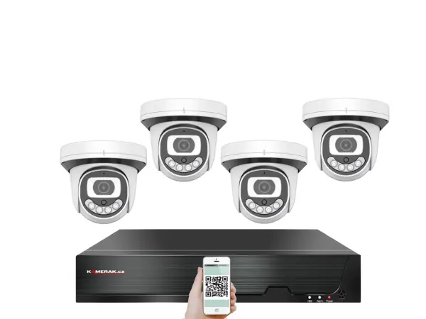 PoE IP 4 kamerov� set XM-412A 3MPx, CZ menu