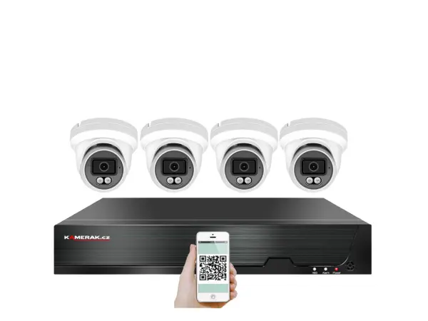 poe ip 4 kamerovy set xm-409b 4mpx, cz menu