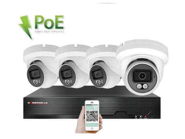 poe ip 4 kamerovy set xm-409b 4mpx, cz menu
