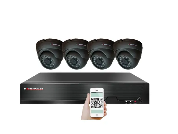 poe ip 4 kamerovy set xm-411b 4mpx, cz menu